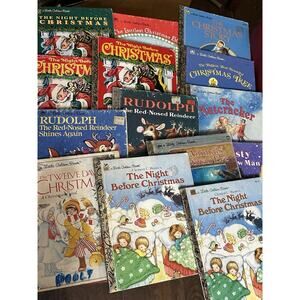 Lot of 14 Vintage Christmas Little Golden Books – Classic Holiday  Stories